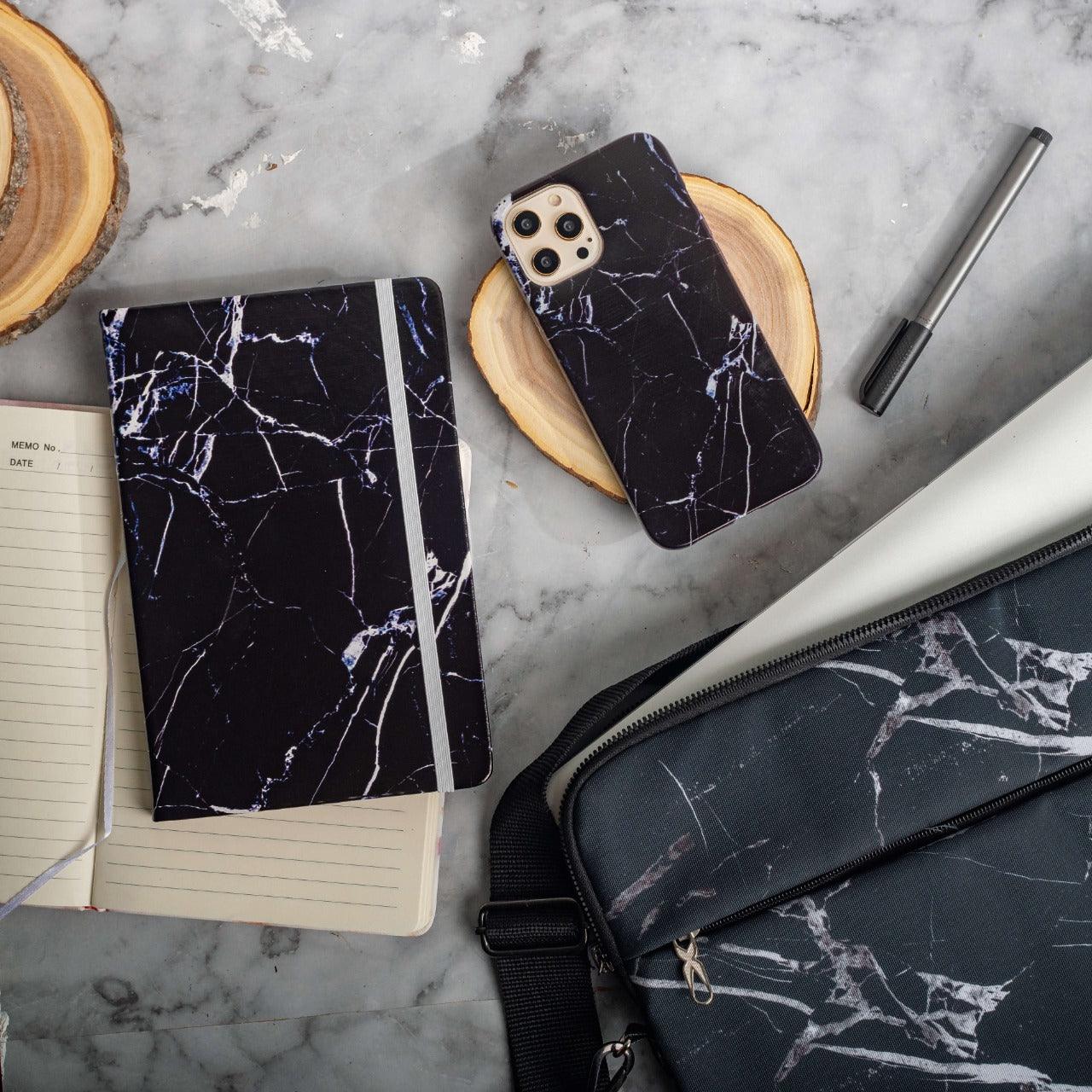 Black Marble Notebook - Qcase Store | Everyday Case