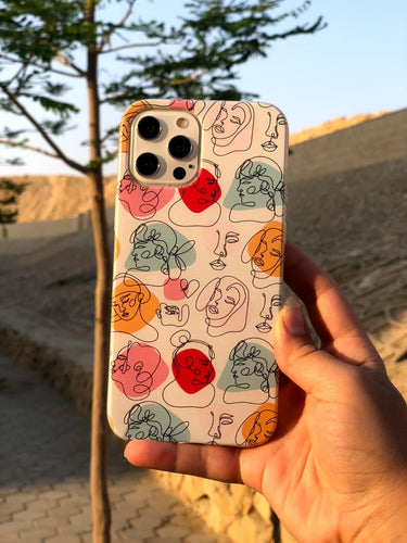 Line Abstract Faces Phone Cover - Qcase Store | Everyday Case