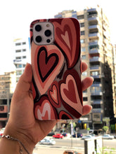 Load image into Gallery viewer, Brown Hearts Clear Phone Cover - Qcase Store | Everyday Case

