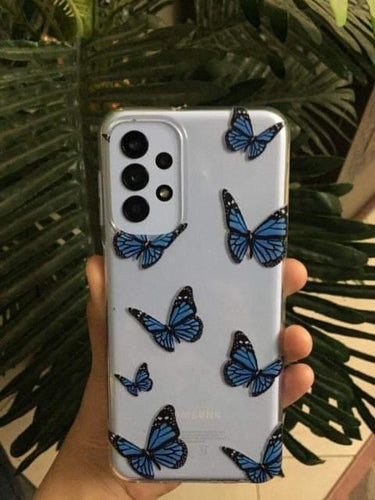 Blue Butterflies Clear Phone Cover - Qcase Store | Everyday Case