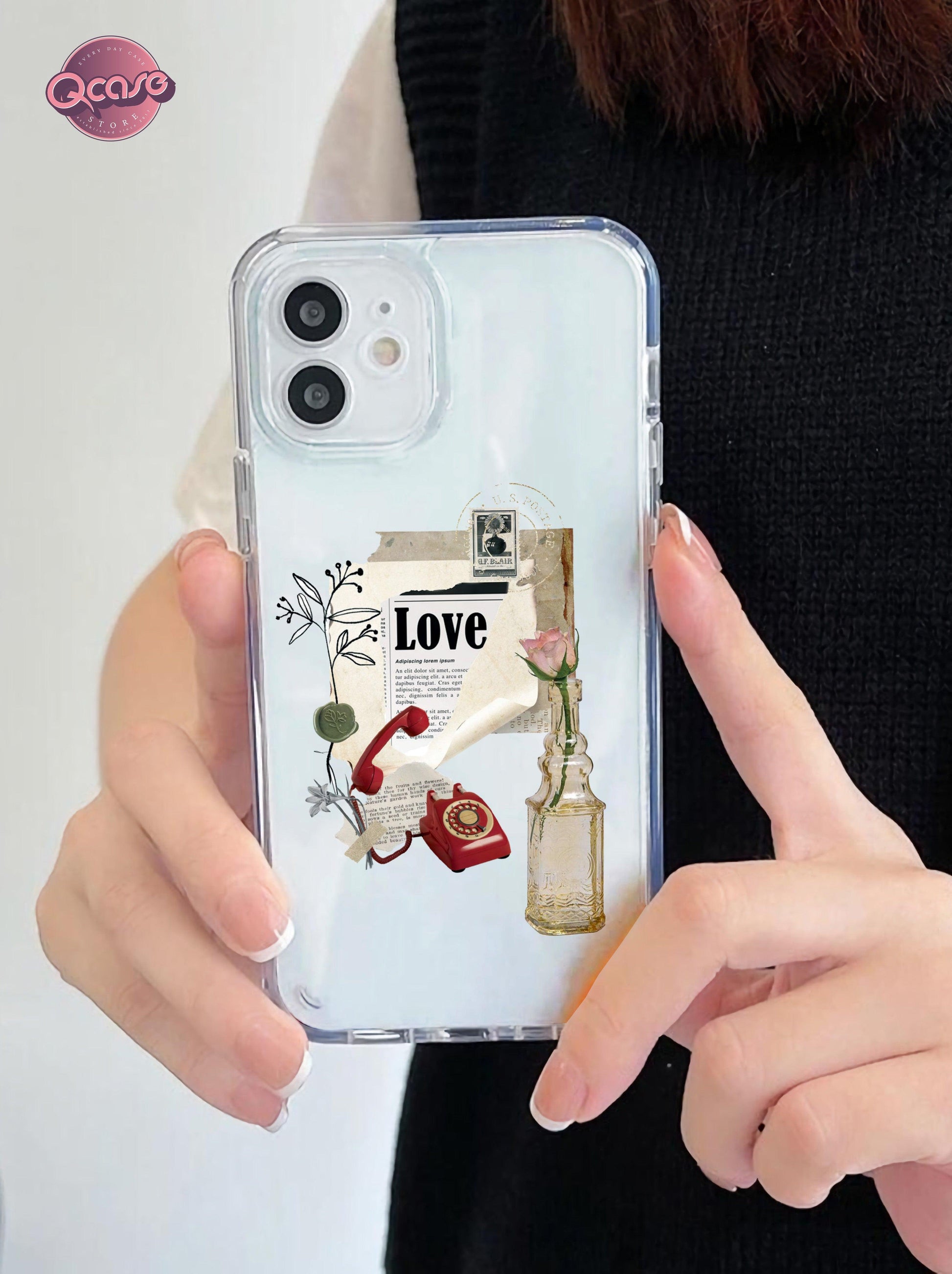 Love Classic Clear Phone Cover - Qcase Store | Everyday Case