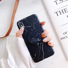 Load image into Gallery viewer, black marble phone cover - Qcase Store | Everyday Case
