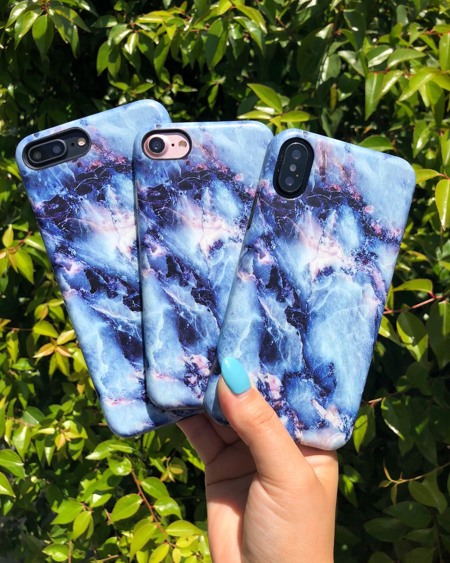 blue ceramic marble phone cover - Qcase Store | Everyday Case