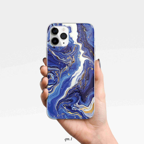 Blue golden sea marble phone cover - Qcase Store | Everyday Case