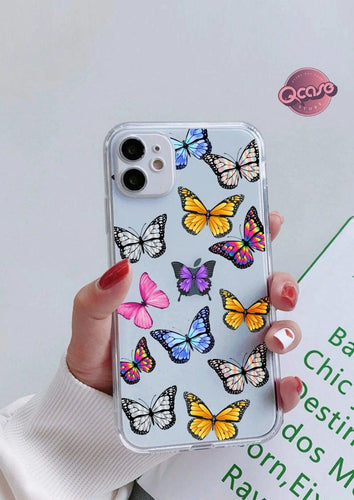 Colorful Butterflies Clear Phone Cover - Qcase Store | Everyday Case