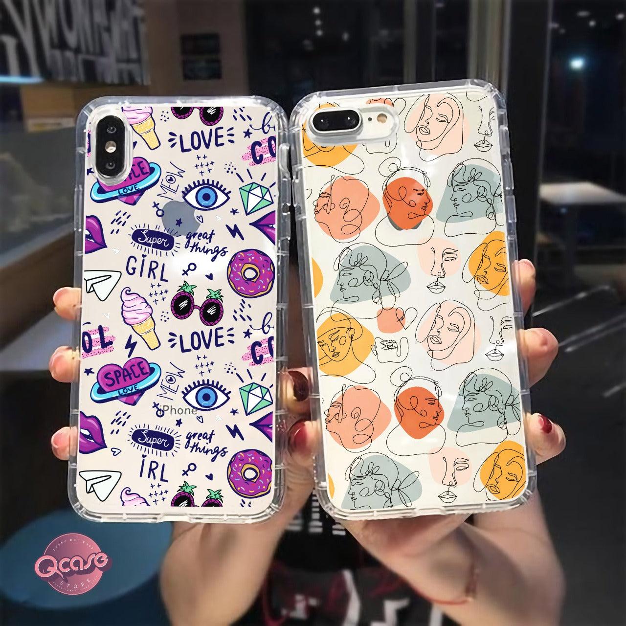 Cool Stickers Clear Phone Cover - Qcase Store | Everyday Case