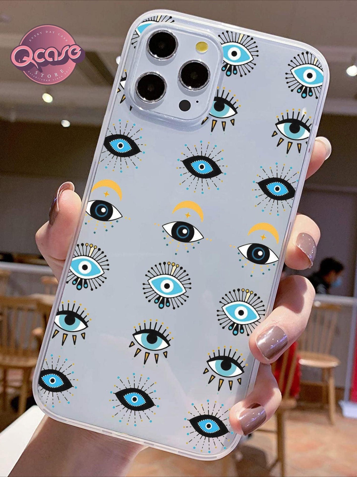 Evil Eyes Clear Phone Cover - Qcase Store | Everyday Case