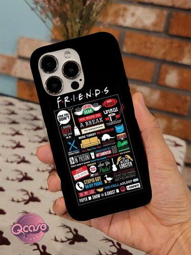 FRIENDS Logos Black Phone Cover - Qcase Store | Everyday Case