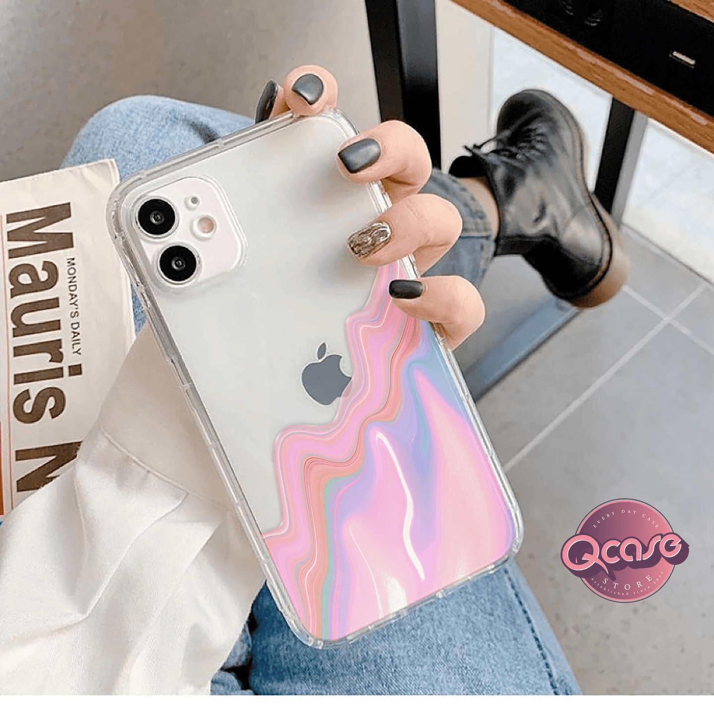 Oil marble phone cover - Qcase Store | Everyday Case