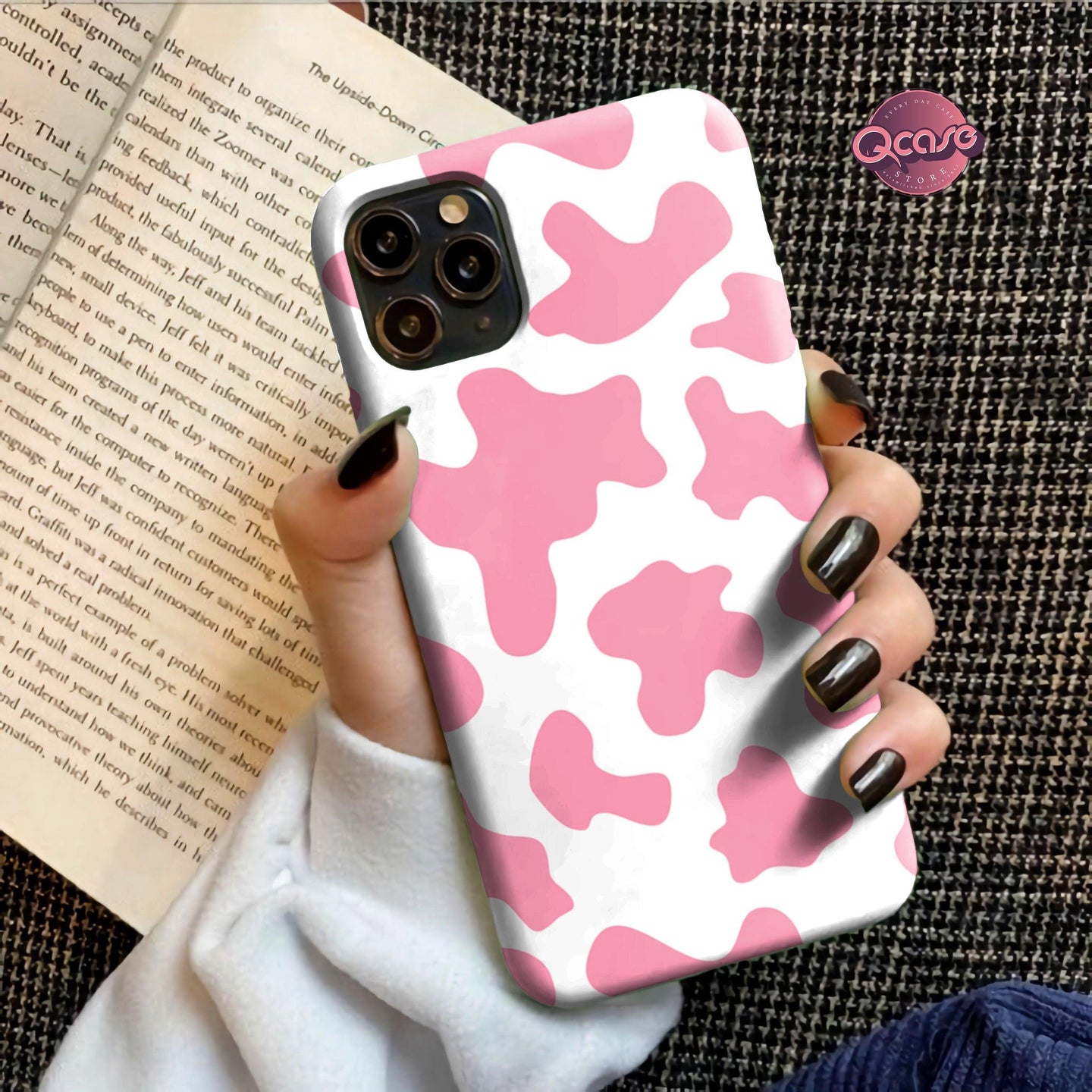 pink cow print phone cover - Qcase Store | Everyday Case