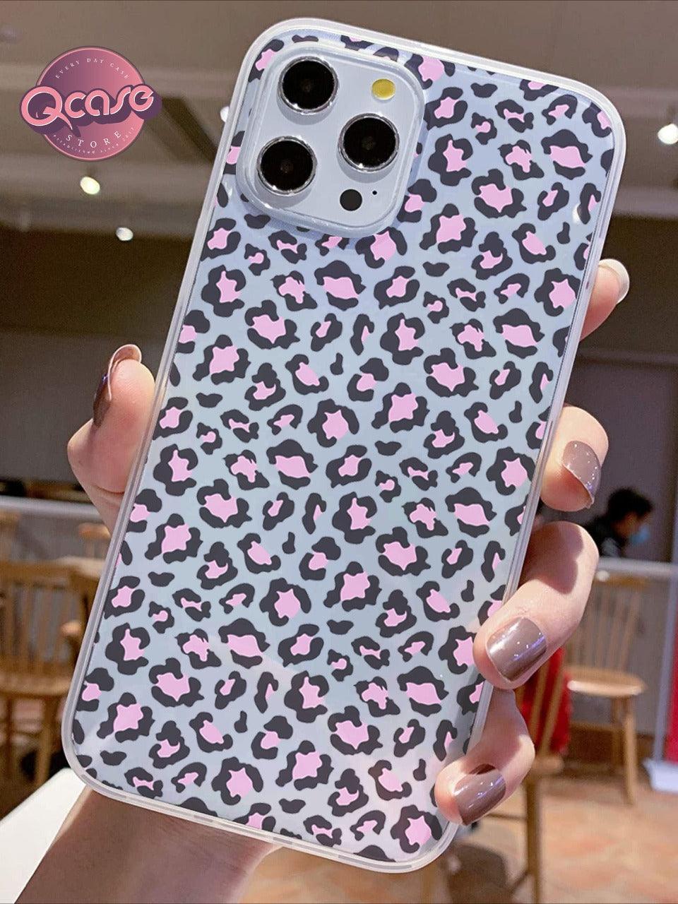 Pink Leopard Clear Phone Cover - Qcase Store | Everyday Case