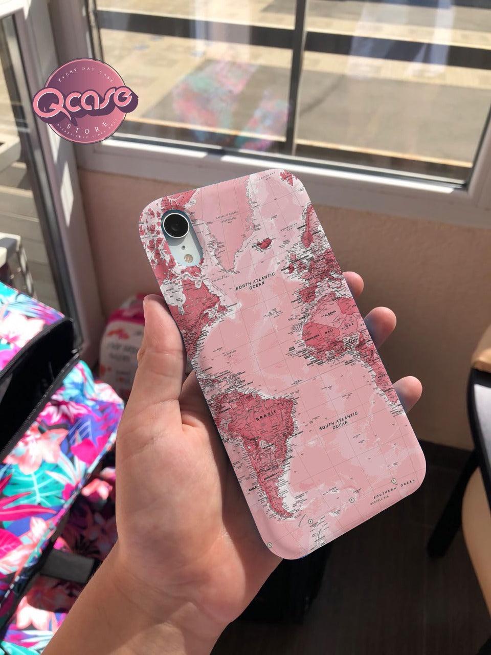 Pink Map Phone Cover - Qcase Store | Everyday Case