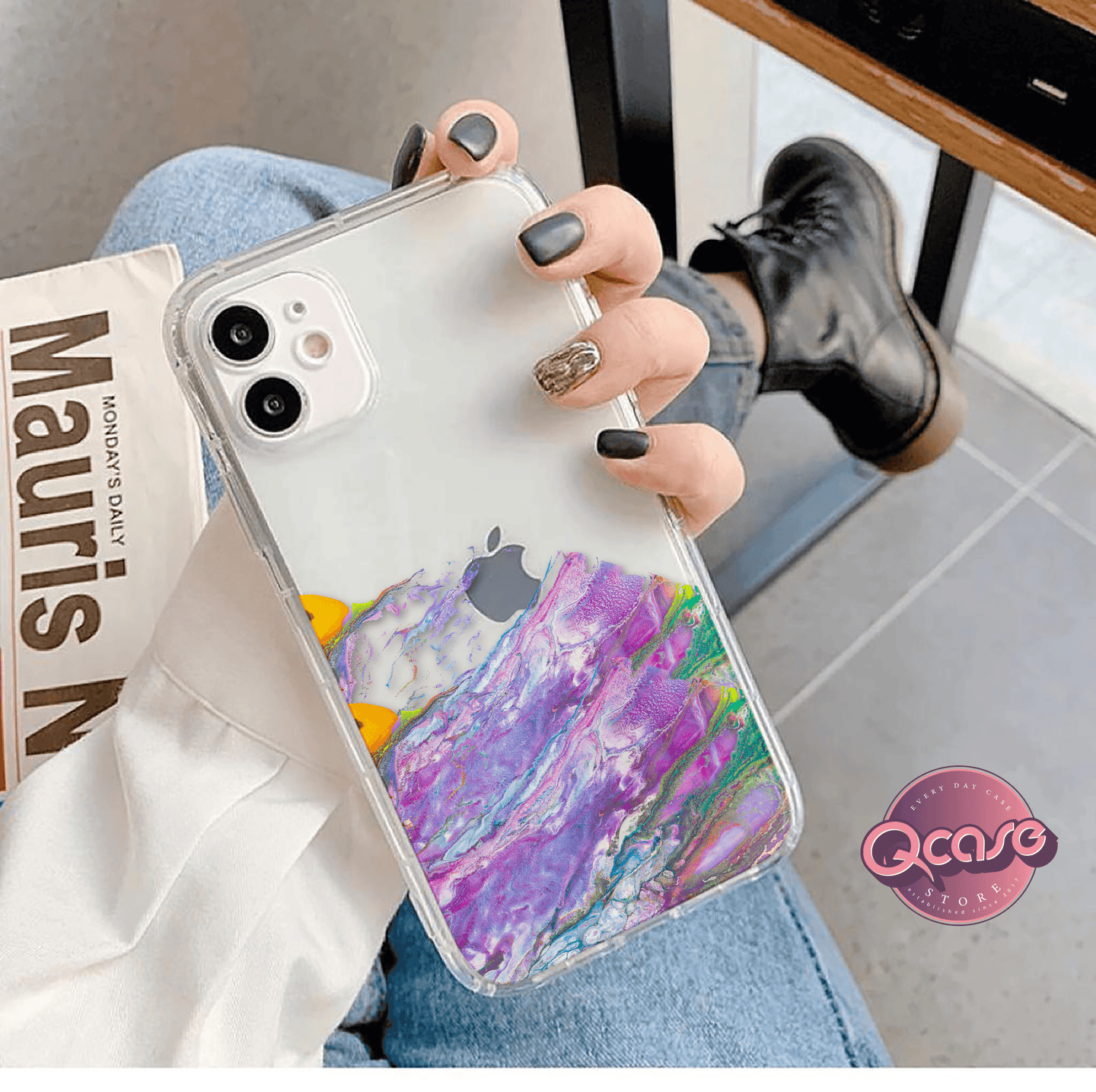 oily purple marble phone cover - Qcase Store | Everyday Case