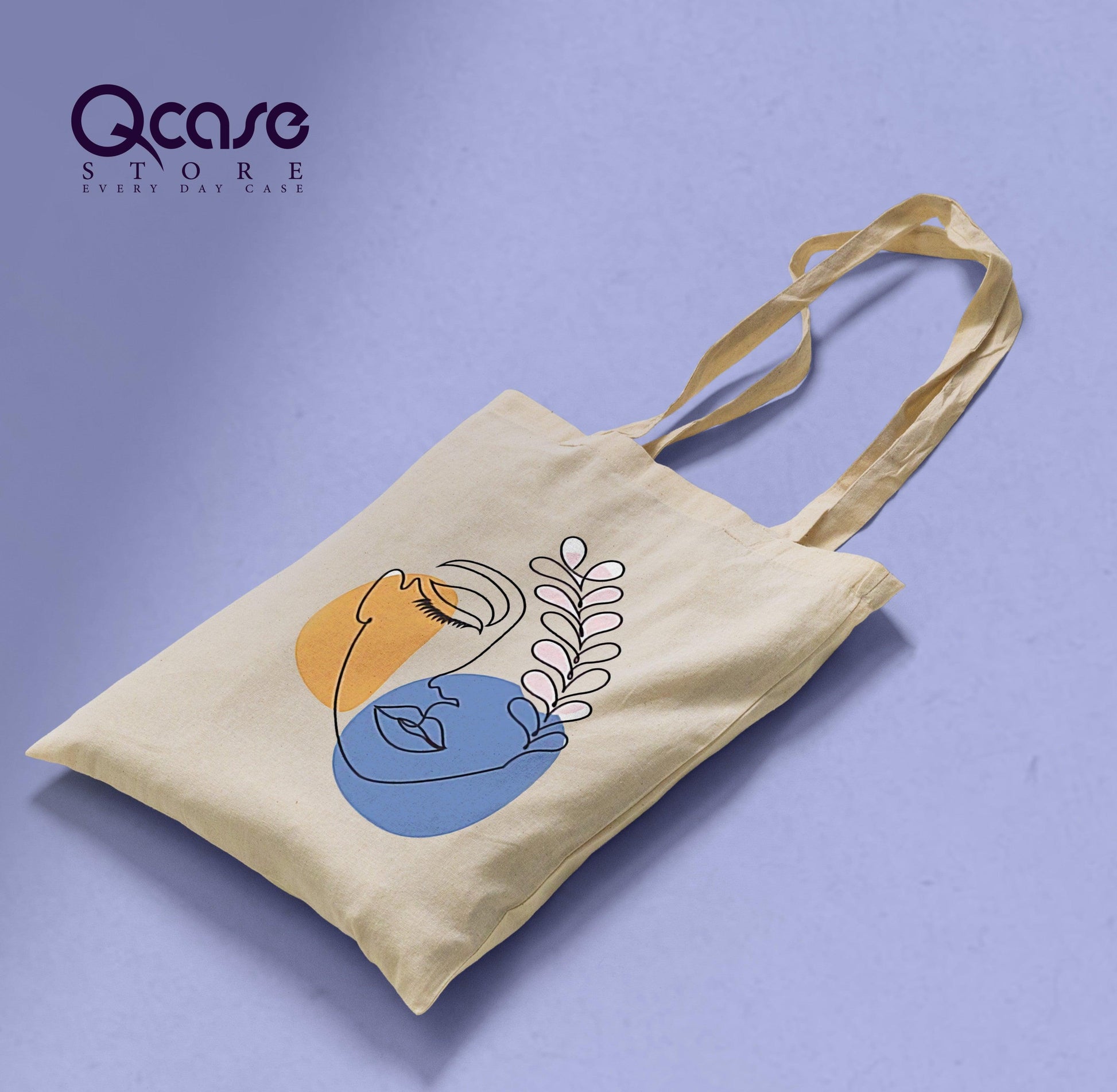 abstract art tote bag - Qcase Store | Everyday Case