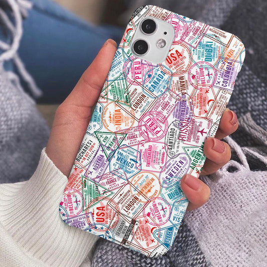 Travelling stamps phone cover - Qcase Store | Everyday Case