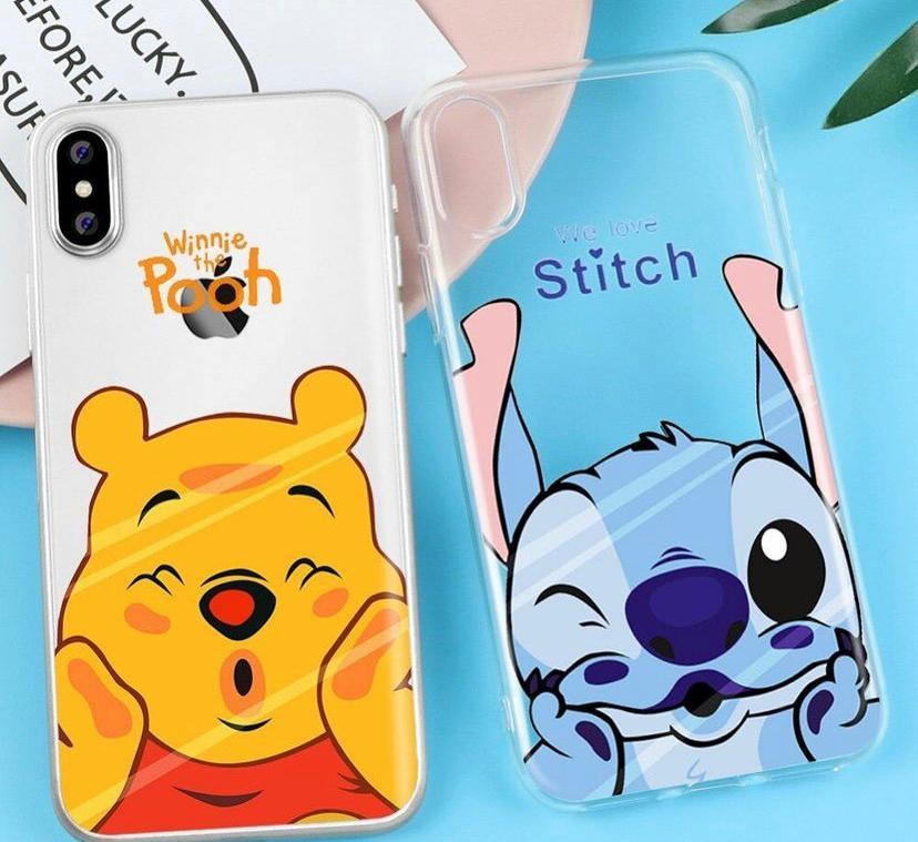 Stitch and pooh clear phone cover - Qcase Store | Everyday Case