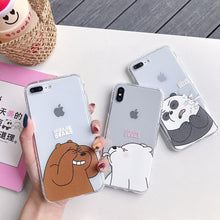 Load image into Gallery viewer, We Bare Bears clear phone cover - Qcase Store | Everyday Case
